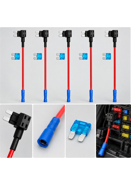 Fuse Tap Mini Tip Sigorta Kutusu Bağlantı Aparatı 5 Adet modelleri