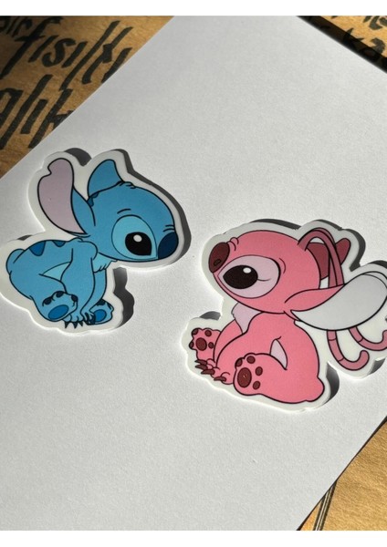 Sevgililer Günü Özel - Stitch ve Angel Sticker Seti fiyatları