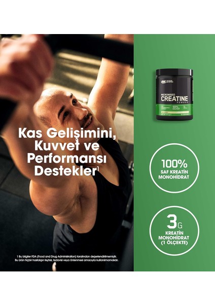 Megsan On Optimum Nutrition Kreatin Aromasız 317G 93 Servis fiyatları