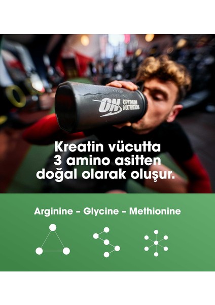 Megsan On Optimum Nutrition Kreatin Aromasız 317G 93 Servis indirimleri