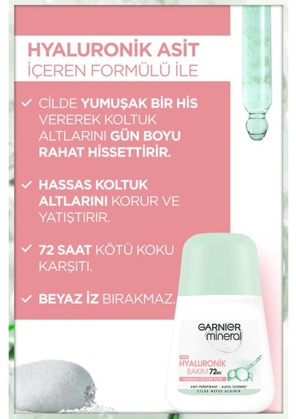 Canarino Garnier Mineral Hyaluronik Bakım Roll-On 50ML modelleri