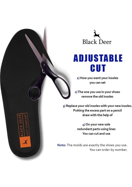 Sidelyasell Black Deer Hyper Boost Technology X30 Soft Comfort Siyah-Turuncu Ergonomik Tabanlık Turu