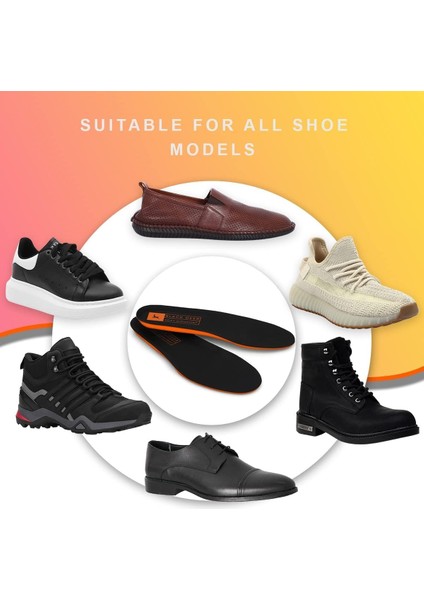 Sidelyasell Black Deer Hyper Boost Technology X30 Soft Comfort Siyah-Turuncu Ergonomik Tabanlık Turu