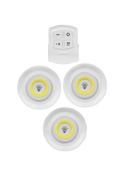 Uzaktan Kumandalı Yapışkanlı 3'lü LED Spot Lamba modelleri