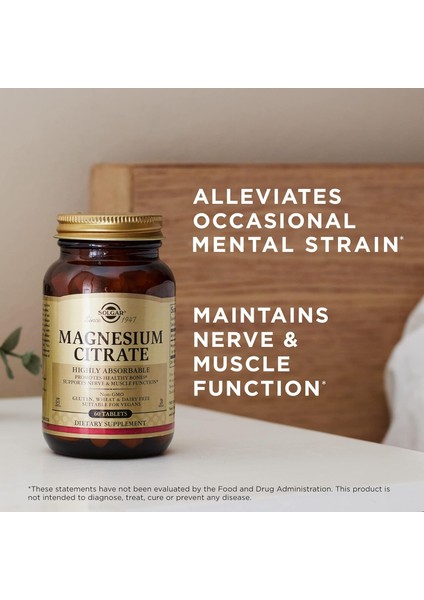 Shopandenjoy Solgar Magnesium Citrate 200 Mg Tablet (60 Kapsül)