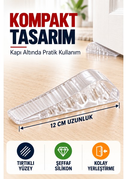4 Adet Şeffaf Silikon Kapı Altı Stoperi Kaydırmaz Kapı Durdurucu 12 cm Kapı Sabitleyici modelleri