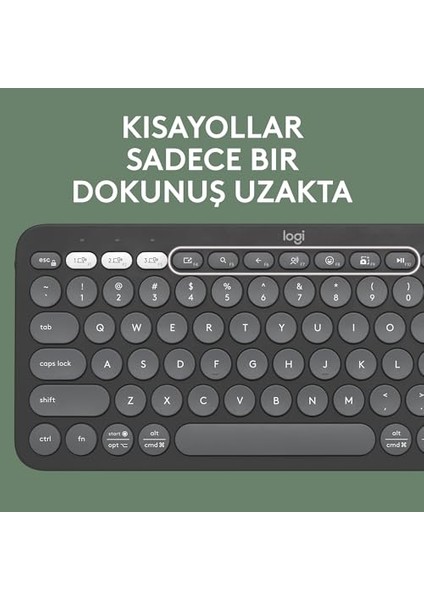 Pebble Keys 2 K380S 920-011859 Siyah Tkl Q Kablosuz Klavye indirimleri