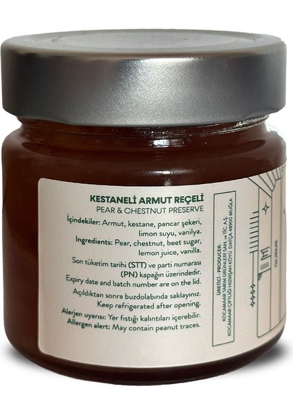 Kocamaar Çiftliği Kestaneli Armut Reçeli 280 gr fiyatları