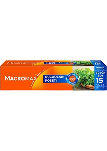 4 Adet Macromax Buzdolabı Poşeti Büyük Boy 15'li fiyatları