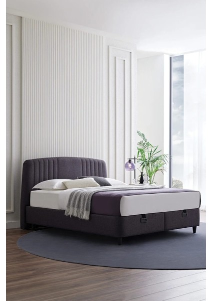 Canto Baza Antrasit Çift Kişilik 2'li Set Modern Tasarım ve Dayanıklı Yapı 140 x 190 cm