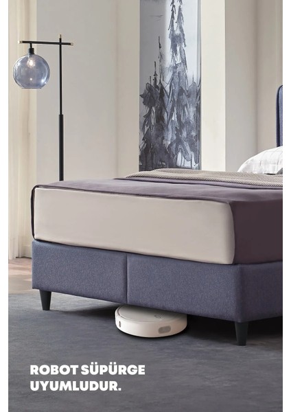 Canto Baza Antrasit Çift Kişilik 2'li Set Modern Tasarım ve Dayanıklı Yapı 140 x 190 cm