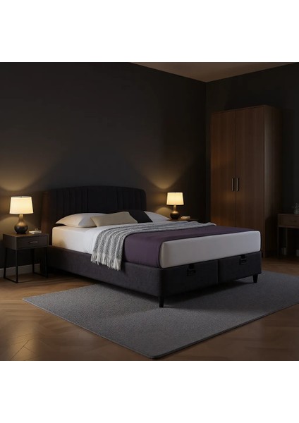 Canto Baza Antrasit Çift Kişilik 2'li Set Modern Tasarım ve Dayanıklı Yapı 140 x 190 cm