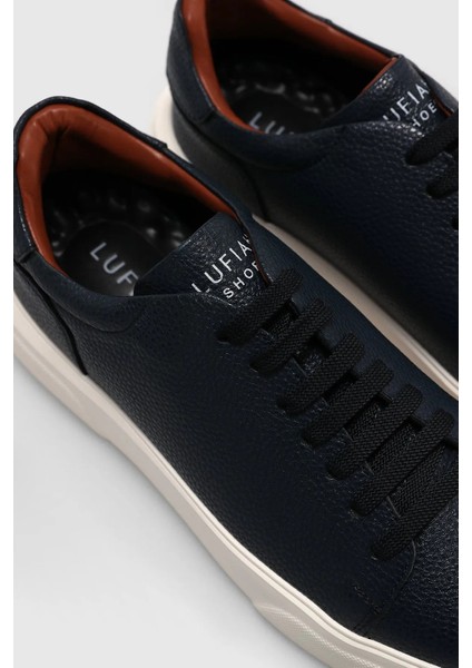 Tommy Siyah Erkek Deri Sneaker Ayakkabı Düz Tabanlı Günlük Kullanım İçin Tasarlandı