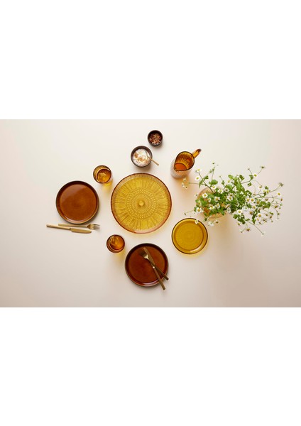Bıtz Bıtz Kusintha Servis Tabağı Yuvarlak Amber 3 cm - Çap:30 cm modelleri