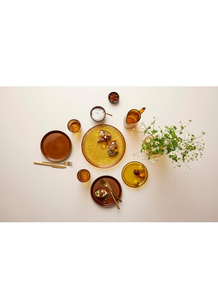 Bıtz Bıtz Kusintha Servis Tabağı Yuvarlak Amber 3 cm - Çap:30 cm fırsatları