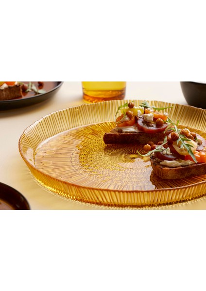 Bıtz Bıtz Kusintha Servis Tabağı Yuvarlak Amber 3 cm - Çap:30 cm indirimleri