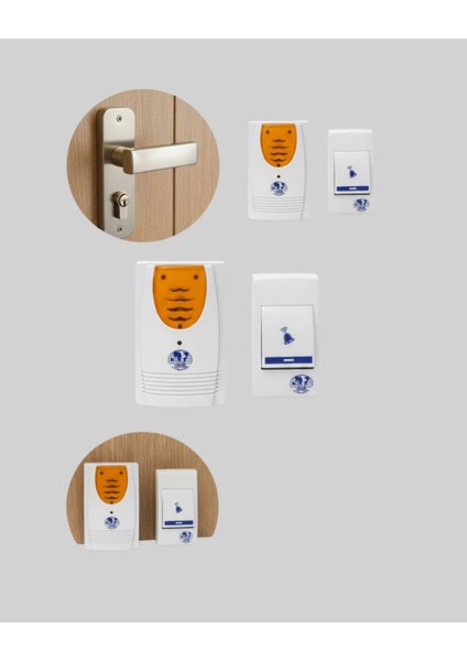 Mey Ithalat® Kablosuz Kapı Zili Kolay Kurulumlu Modern Kullanım fırsatları