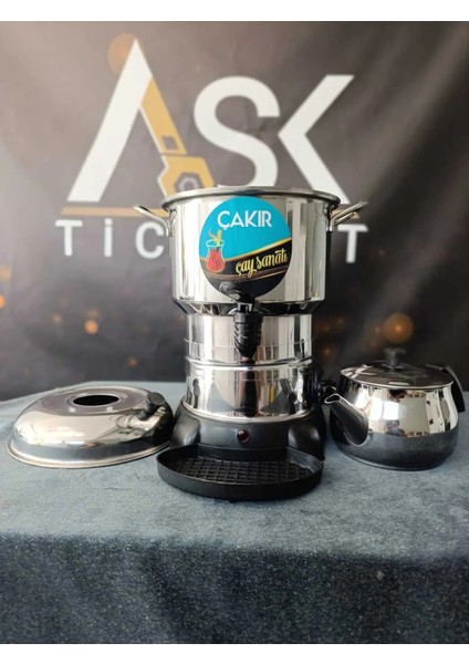 Elektrikli Semaver 4.5 Lt Gümüş Renk Bakır Malzeme ile Sıcak Tutma Özelliği