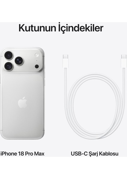 iPhone 18 Pro Max 256 GB Gümüş