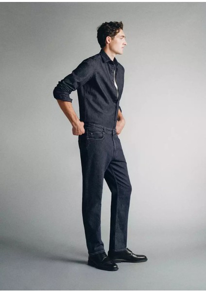 Italya’da Üretilen Tapered Fit Candiani Kumaşlı Jeans