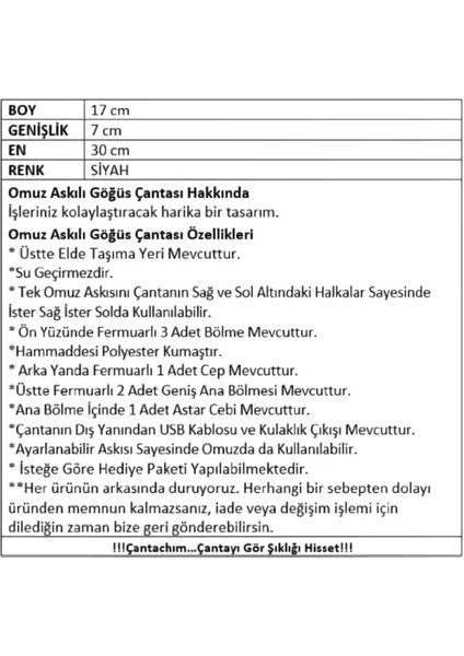 Tek Omuz Askılı Polyester Sırt - Göğüs Çantası - Body Bag 3473
