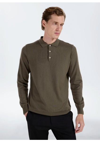 Haki Erkek Polo Kazak ACE043271002 modelleri