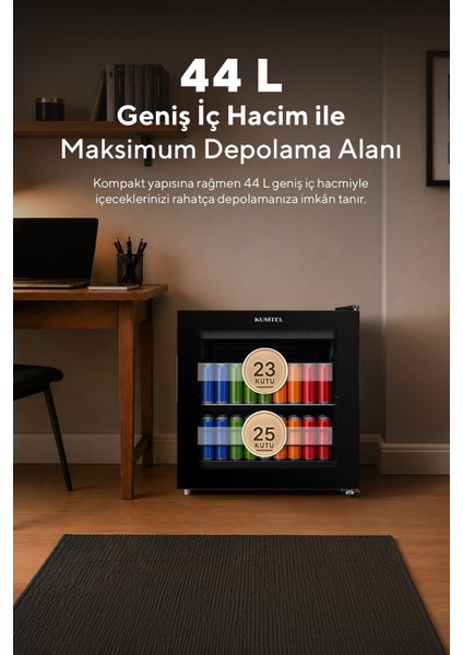 HMB-60 44 L Cam Kapılı Mini Buzdolabı (Minibar) modelleri