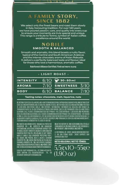 Caffè Vergnano Riserva Torino Nobile Kapsül 10'lu kutu modelleri