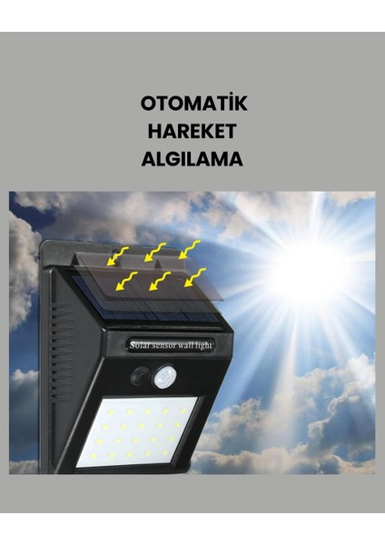 20 LED Güneş Enerjili Hareket Sensörlü Dış Mekan Duvar Lambası fiyatları