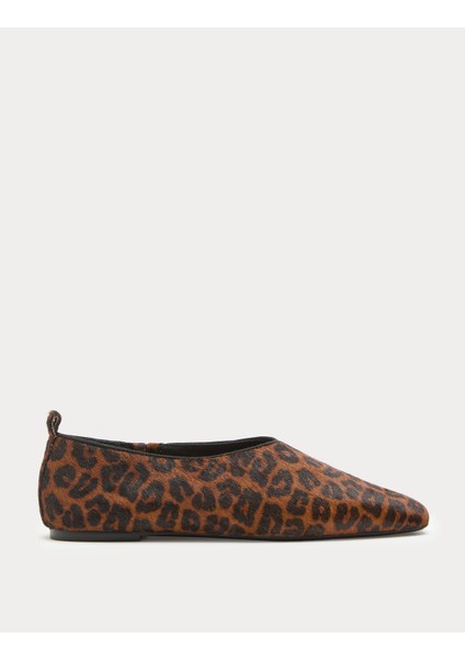 Leopar Desenli Balerin Ayakkabısı modelleri
