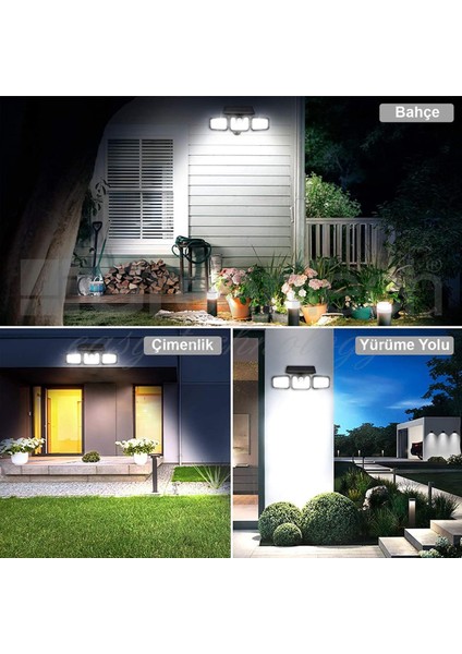 Greentech Güneş Enerjili Hareket Sensörlü 3 Taraflı LED AYDINLATMA/GT-SL07 modelleri