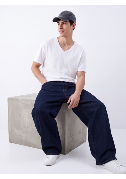 Rıano Baggy Dark Indigo Jean Pantolon fırsatları