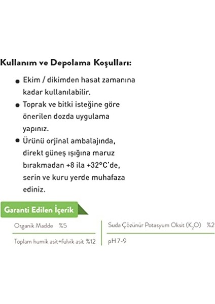 Tarım Sıvı Humik Asit 20 L modelleri