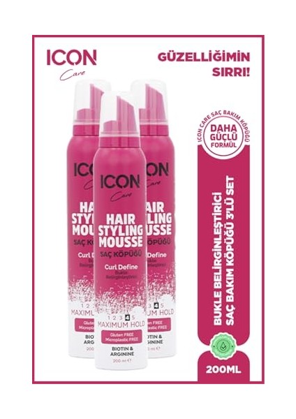 Saç Şekillendirici Köpük Curl Define 3'lü Set fiyatları