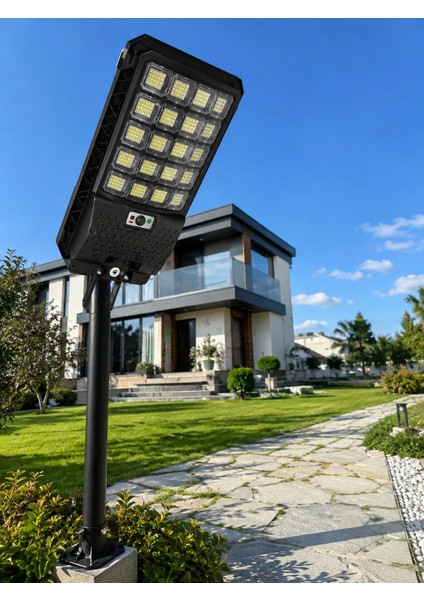 Hareket Sensörlü Solar LED Aydınlatma 3 Modlu Uzaktan Kumandalı Bahçe Lambası modelleri