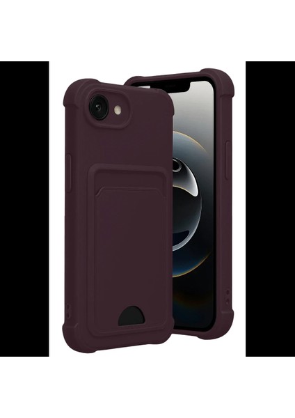 Apple iPhone 16E Kelvin Kartvizitli Silikon - Derin Mor modelleri