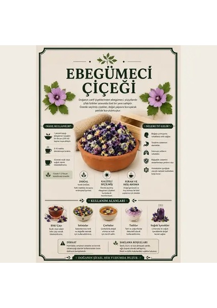 Ebegümeci - Doğal Kurutulmuş Ebegümeci Otu Bitki Çayı fiyatları