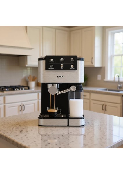 SCM 2995 Kapsül Kahve Aparatlı Inox Espresso Makinesi 1350 W Caffè Latte İçecek Türü