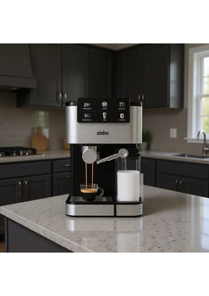 SCM 2995 Kapsül Kahve Aparatlı Inox Espresso Makinesi 1350 W Caffè Latte İçecek Türü