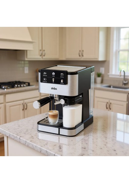 SCM 2995 Kapsül Kahve Aparatlı Inox Espresso Makinesi 1350 W Caffè Latte İçecek Türü