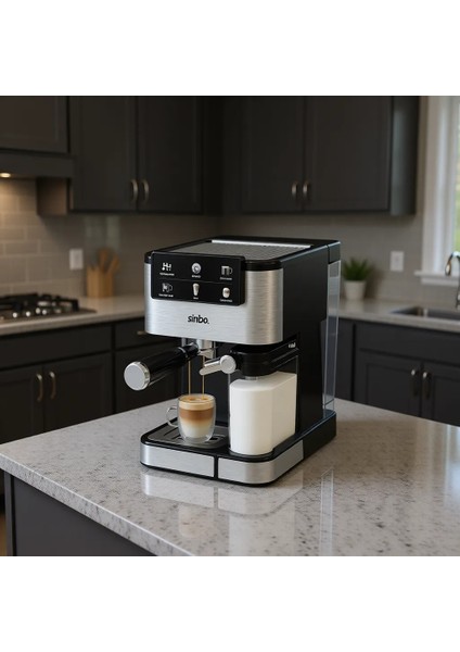 SCM 2995 Kapsül Kahve Aparatlı Inox Espresso Makinesi 1350 W Caffè Latte İçecek Türü