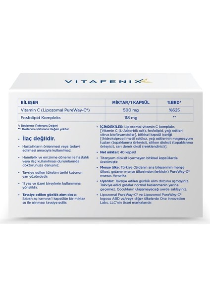 Lipozomal C Vitamini - Yüksek Emilimli C Vitamini Kapsül Takviye fiyatları
