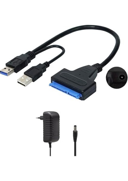USB 3.0 2.5 3.5 Inç Sata SSD HDD Hard Disk Çevirici Dönüştürücü + Adaptör fiyatları