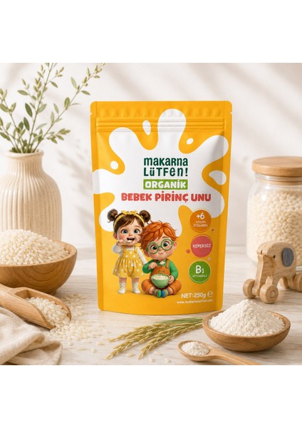 Organik Bebek Pirinç Unu (250 Gram) fırsatları