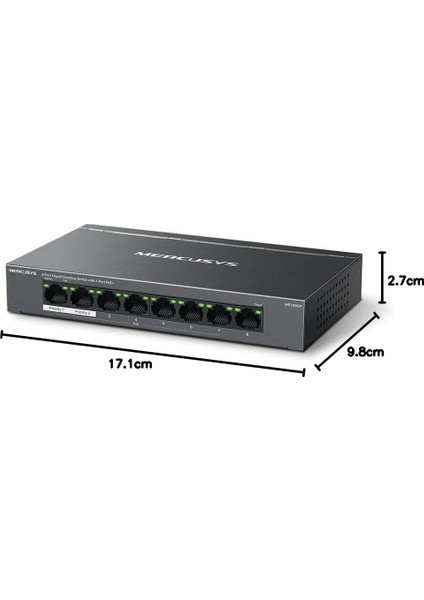 MS108GP, 8-Port Gigabit Desktop Switch With 7-Port Poe+ fiyatları