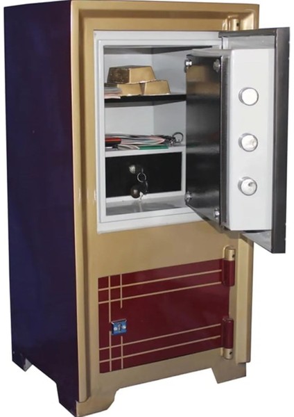 Çk-85 Çift Kapılı Çelik Kasa Anahtarlı Bordo Renkli Hırsızlığa Karşı Koruma 150 kg modelleri