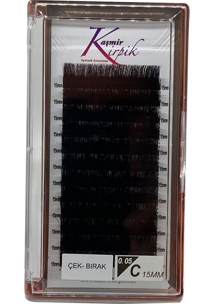C Kıvrım Tek Boy Kirpik, 0.05 Mm, 15 Numara modelleri
