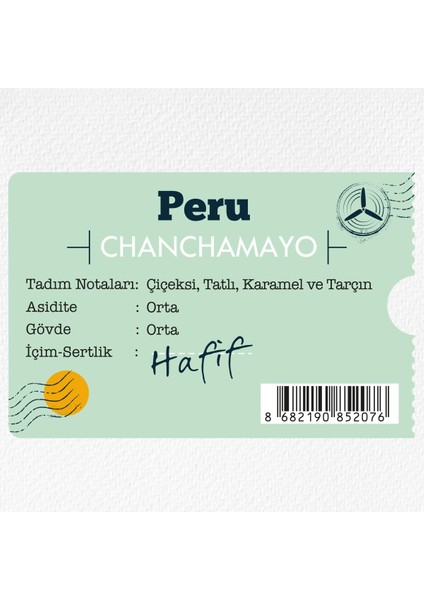 Peru Chanchamayo Yöresel Kahve indirimleri