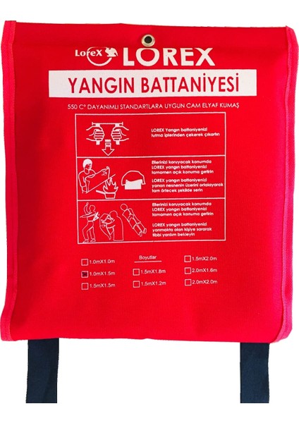 LR-FB1015C Çantalı Yangın Battaniyesi, 100 cm x 150 cm fiyatları