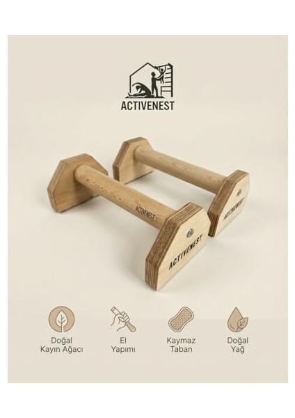 Ahşap Calisthenics Şınav Barı indirimleri